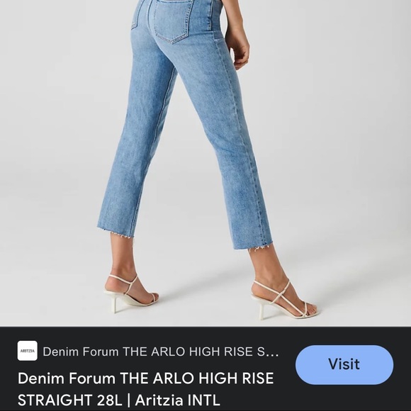 Arlo High Rise Straight Jeans 28L - Picture 2 of 2